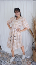 HanBok Gingham Casual Style CACA Dress   DRO 215 12  large